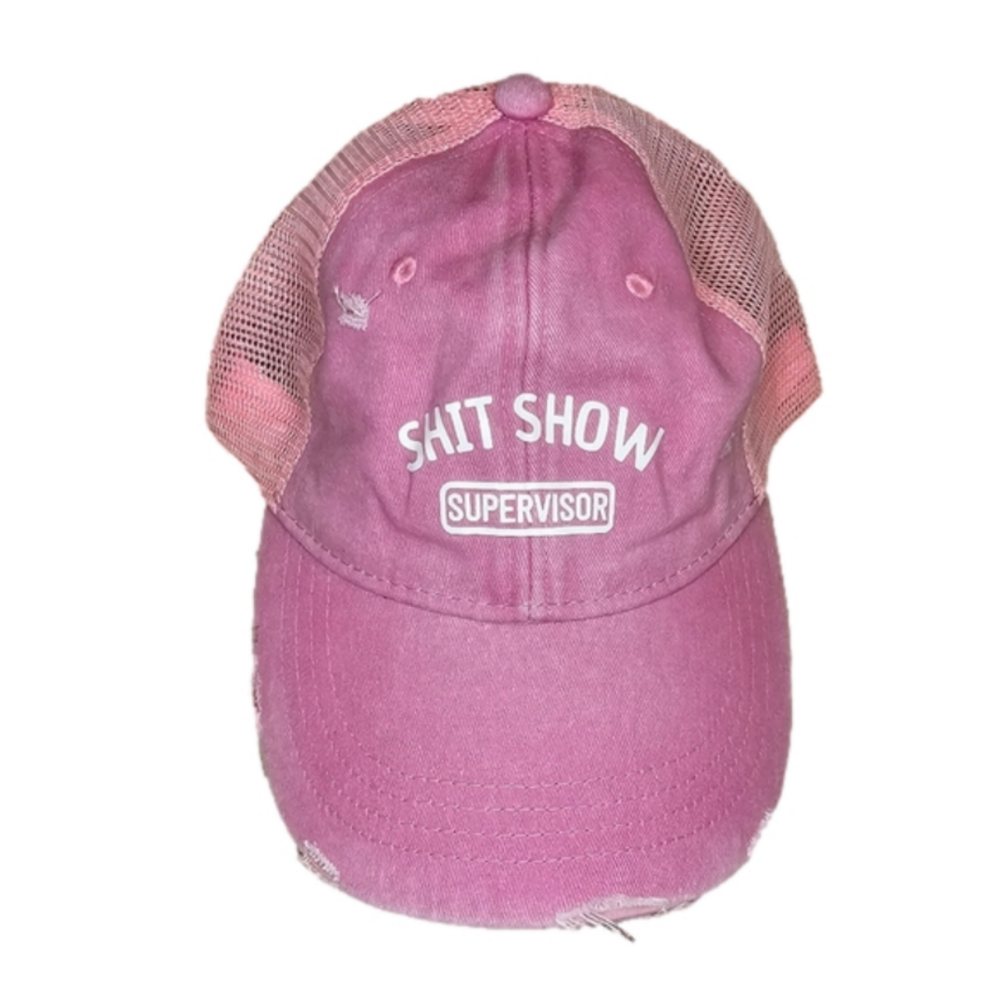 Shit Show Supervisor Pink Snapback Ball cap - Picture 1 of 3
